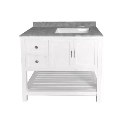 Supernalway Furniture 48 inches white color vanity tops bathroom cabinets contemporary and minimalist styled vanity bathroom vanityies